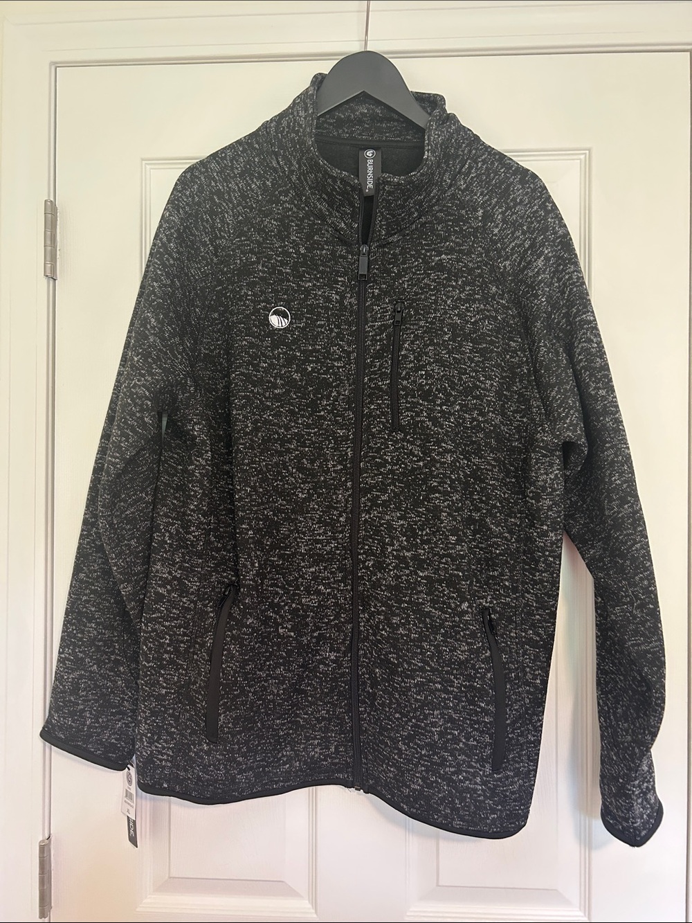 burnside Black Heather Full-Zip Shirt Jacket men’s